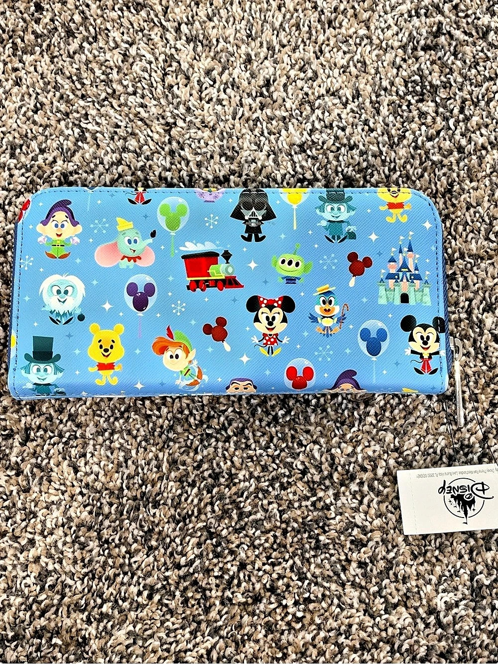 Disney Parks Loungefly Blue Character Print Wallet Like New